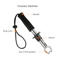 Portable Stainless Steel Fish Lip Grip Fishing Grabber Strong Professional Fishing Gripper Trigger for Fisherman