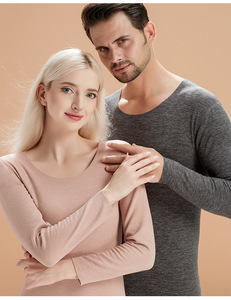 PASUXI biancheria intima termica da <span class=keywords><strong>donna</strong></span> calda set pigiama invernale da uomo 2 pezzi Leggings riscaldati intimo vestito caldo - Product Image 2