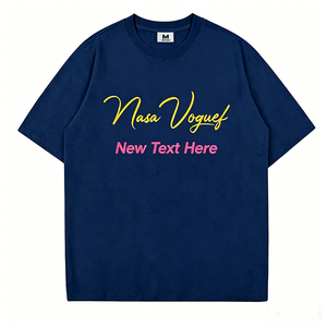 <span class=keywords><strong>T</strong></span>-<span class=keywords><strong>shirt</strong></span> beige surdimensionné pour <span class=keywords><strong>homme</strong></span> avec impression de texte personnalisable « <span class=keywords><strong>Nasa</strong></span> Voguef », streetwear décontracté pour un style urbain - Product Image 2