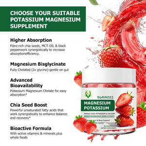Gomitas de Magnesio y Potasio de Marca Propia 500MG, Bisglicinato de Magnesio, Apoyo para Músculos, Articulaciones y Huesos, Mejora el Estado de Ánimo y la Calidad del Sueño - Product Image 6