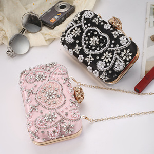 Fashion Beaded <b>Clutch</b> Handmade Beaded Rhinestone Evening Bag Party Dress Handbag for Women - Product Image 6