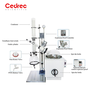 Layar LED 10L Rotary Evaporator R1002 Laboratorium Distilasi Vakum Kecil Pemurnian Nilai Oksidasi - Product Image 2