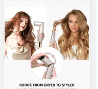 Sèche-cheveux haute vitesse avec moteur sans balais 110000 tr/min, nettoyage automatique, ensemble de coiffage 7 en 1