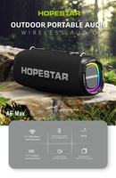 Altavoz Bluetooth Portátil Hopestar A6 MAX de 80 W, Resistente al Agua IPX6, Luces RGB, Graves Profundos y Potentes, con 1 Micrófono para Fiestas en Casa o al Aire Libre