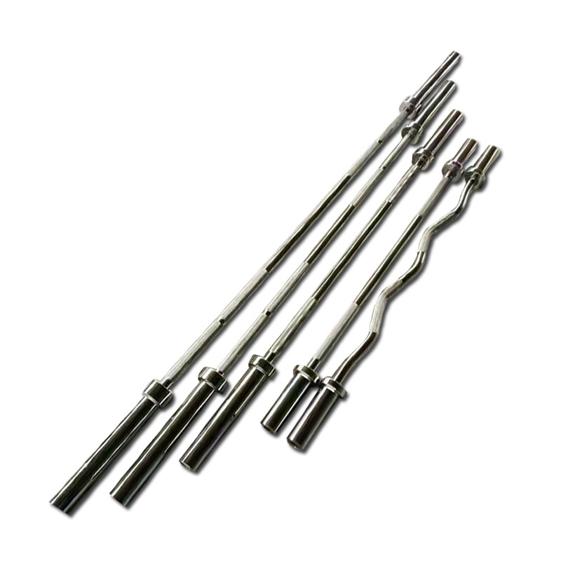 20KG Stainless Steel Olympic Barbell – Heavy-Duty Threaded Weightlifting Bar for Home Gym Strength Training