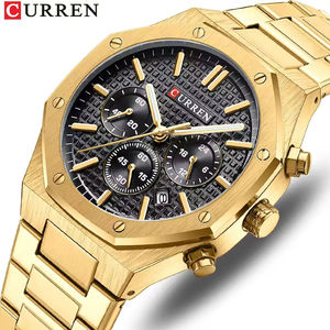 CURREN 8440 Montre à quartz pour homme de haute qualité avec bracelet en acier, chronographe, calendrier, montres de business pour homme, Relojes Para Hombres - Product Image 1