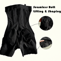 Fajas Colombianas Moldeadoras pour Femme avec Bretelles Amovibles, 6 Baleines en Acier, Bodys Gainants Taille Haute pour Remodelage des Fesses