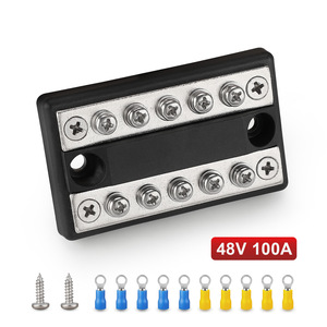 Cnspeed Busbar Dual Row Terminal Block 5 Circuit High Current RV <b>Yacht</b> Electrical System - Product Image 3