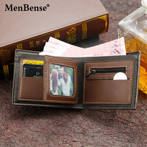 Portefeuille Homme Court MenBense, Porte-Monnaie Fin Classique, Porte-Photo, Petit Portefeuille Masculin, Porte-Cartes de Qualité Imprimé, Portefeuille en Cuir pour Homme - Product Image 3