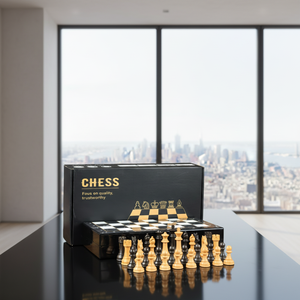 Coffret cadeau haut de gamme, jeu d'échecs, grand échiquier pliable en trois dimensions pour enfants et adultes, 15 pouces - Product Image 4