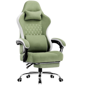 Silla Gamer Ergonómica con Respaldo Alto y Soporte Lumbar, Silla de Juego Rosa - Product Image 1