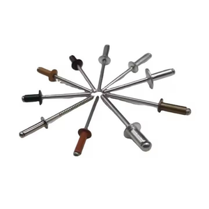 Remaches ciegos de aluminio de cabeza abierta, de colores y plateados - Product Image 1