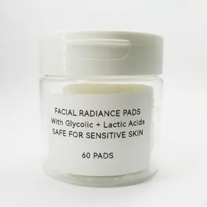 Gezichts Radiance Pads Met Glycolzuur + Melkzuren Veilig Voor De Gevoelige Huid