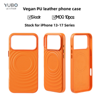 Casing HP Kulit PU Vegan 4 Sisi Melindungi Tepi, Casing HP Motif Gelombang untuk iPhone 17 Pro Max, Casing HP untuk iPhone 15