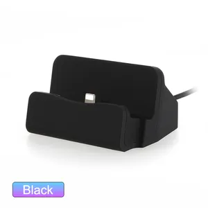 Dock Pengisi Daya Data Alas USB Stasiun Pengisian untuk Iphone 8 7 Desktop Cradle untuk Samsung untuk Xiaomi Docking Ladestation