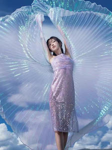 <span class=keywords><strong>Ali</strong></span> d'argento d'oro puntelli di danza Modulare a 360 gradi danza del ventre per adulti incontri annuali giochi di spettacolo decorazioni per feste - Product Image 2