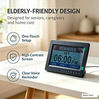 Yeni Sesli Versiyon 8 İnç Ön Tuşlu Sesle Çalışan Elektronik Saat MP4/AVI Desteği Çok Fonksiyonlu Dijital Saat 800x600