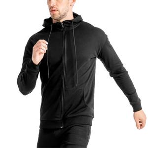 Wholesale Mens <b>Zip</b> <b>up</b> <b>Hoodie</b> Plus Size Men's Hoodies & Sweatshirts Sleeve Casual Drawstring Custom Hoodies for Men - Product Image 3
