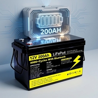 Batterie LiFePO4 étanche IP65 12,8 V 200 Ah pour moteur de pêche à la traîne de yacht, bateau marin, cycle profond - Entrepôt UE Pologne