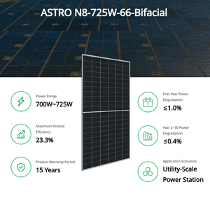 ASTRO instalultra yüksek güç 725W Bificial PV modülleri montajcılar için toptan - Product Image 2