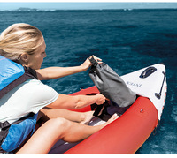 Bateau gonflable double INTEX en PVC, caoutchouc, pour deux personnes, rafting en eaux vives, comprend des pagaies, une pompe à air, 3,1-4 m, 68309