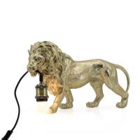 Lampe antique en résine 3D en forme de lion, statue d'art pour la décoration de la maison, lampe de table, vente en gros