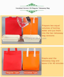 Custom Logo Non Woven Cooler Bag Oem Lunch Insulated to Go Bag Insulated Take Away Thermal Insulation Food Good Price Disposable - Product Image 2
