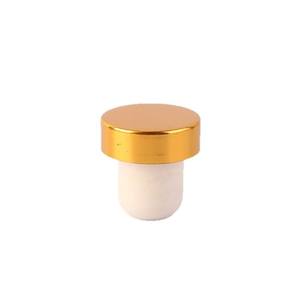 TIANLEI Bouchon de liège de vin réutilisable en forme de T Bouchons de bouteille en caoutchouc en bois avec couvercles et fermetures en aluminium-plastique - Product Image 4