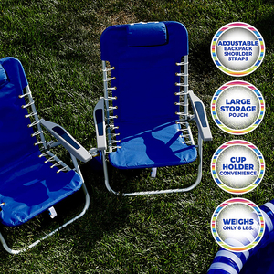 Chaise de plage pliable portable inclinable à 4 positions - Product Image 6