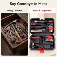 Ensemble d'outils de mécanicien portable robuste de 15 pièces pour l'entretien domestique de base et les petites réparations