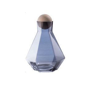 Geometric <b>Glass</b> <b>Bottles</b> With <b>Stopper</b> Clear Soda-Lime <b>Glass</b> Home Fragrance Decorative Vases - Product Image 5