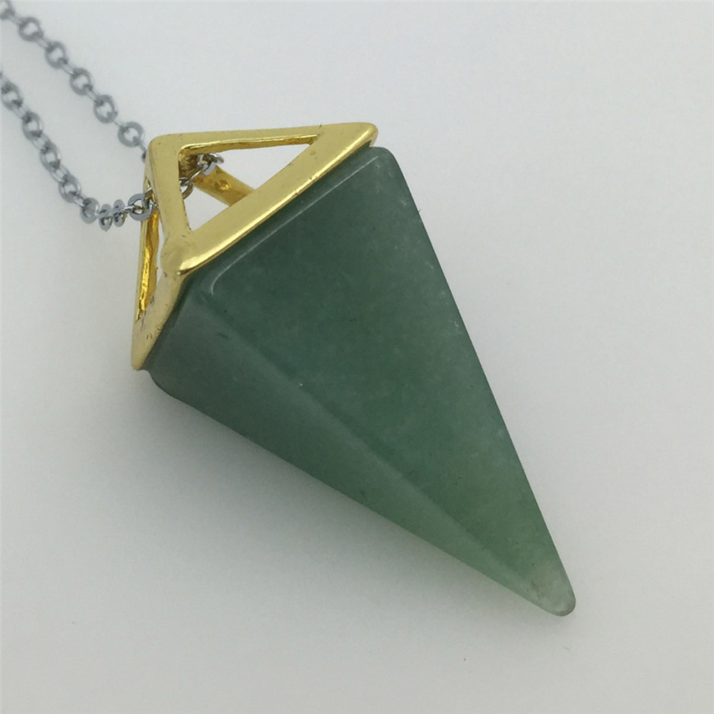 pendulum gold crystal