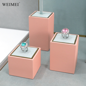 WEIMEI Mint Green Pink Luxury <b>Necklace</b> Bust <b>Ring</b> Stand Earring Holder Bracelet Pillow Retail Window Jewelry Showcase Display - Product Image 4
