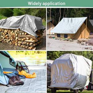 Rouleaux de bâche imperméable ignifuge à protection UV, clips et attaches, style uni, tissé, revêtement pour doublures - Product Image 6