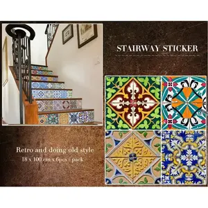 Self Adhesive Colorful Durable Vinyl Floor Sticker Tile Stickers For Home Decoration