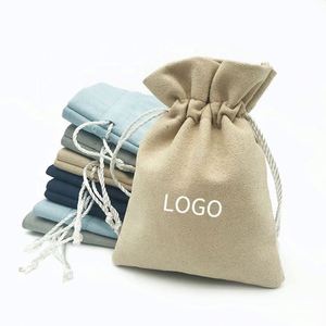 Exquisite Velvet Jewelry Storage Bag Custom Logo Reusable Recyclable Customized Color Small Drawstring Pouch <b>Rings</b> <b>Watch</b> - Product Image 2