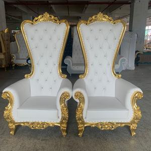 Chaise de trône de mariage royale de luxe de haute qualité bon marché pour la mariée et le marié utilisée pour les banquets - Product Image 2