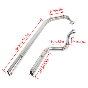 Sistema completo de escape dual para motocicleta, silenciador de corte oblicuo apto para <span class=keywords><strong>Yamaha</strong></span> <span class=keywords><strong>Virago</strong></span> <span class=keywords><strong>750</strong></span> <span class=keywords><strong>XV</strong></span> 1100 S especial XV750 XV1100 todo el año - Product Image 5