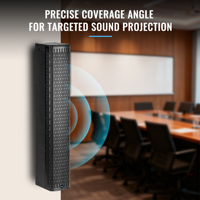 Profesional Dante OEM Active Array Sound Column DSP PA Sistema de sonido Impermeable Red montada en la pared con software para Iglesia