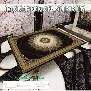 Tapis en polyester tissé à la machine Goldenmoon à motif géométrique abstrait moderne - Antidérapant, adapté aux animaux domestiques, rembourré, pour la maison et la voiture/le golf - Product Image 2