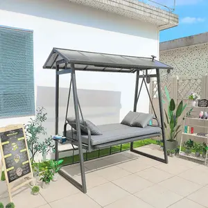 Modernes Design im Freien Gusskast Aluminium doppelt hängender Schaukelstuhl Haus Balkon Villa Hof Fitnessstudio Park Schule Halle-Patio Schaukelstühle