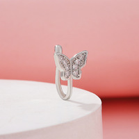 YW nez Piercing nez anneau coeur étoile couronne Clip sur nez oreille Clip manchette boucle d'oreille pour les femmes bijoux de corps