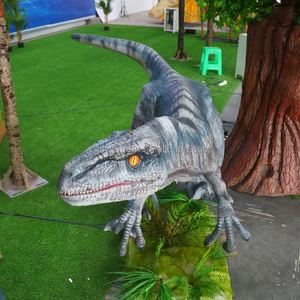 Sculpture Animatronique de Velociraptor Grandeur Nature en Métal Étanche à Thème Dinosaure pour Parcs, Centres Commerciaux et Aéroports - Product Image 4