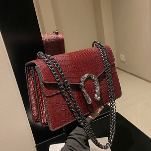 Wholesale Luxury Alligator Pattern Crossbody Shoulder Bag PU Leather Polyester Fashion Women's Large Capacity Messenger Purses - Product Image 4