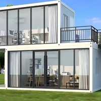 Casa contenedora portátil de 20 pies y 40 pies, casa prefabricada con estructura de acero, edificio de lujo