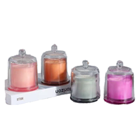 Nouvelle arrivée 7oz 10oz Premium Design bocaux en verre vides avec couvercle cloche capacité de 200ml pour la fabrication de bougies emballage diffuseur