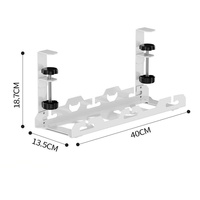 CHICON Support mural en métal peu encombrant pour multiprise, protection contre les surtensions, organisateur de prises, durable et réglable pour téléphone portable et tablette