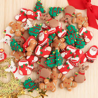 Kovict Baby Beißring Set Santa Rentier Kekse Schneemann DIY Zubehör Weihnachts kollektion Benutzer definierte Silikon Perlen