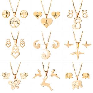 Collar de Moda con Cadena de Eslabones de Acero Inoxidable con Diseño de Animal/Corazón para Fiesta - Product Image 2