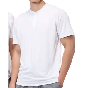 T-shirt de compression de sport pour homme personnalisé, 100% polyester, motif uni, style sportif, vêtements de sport à séchage rapide, manches courtes - Product Image 5